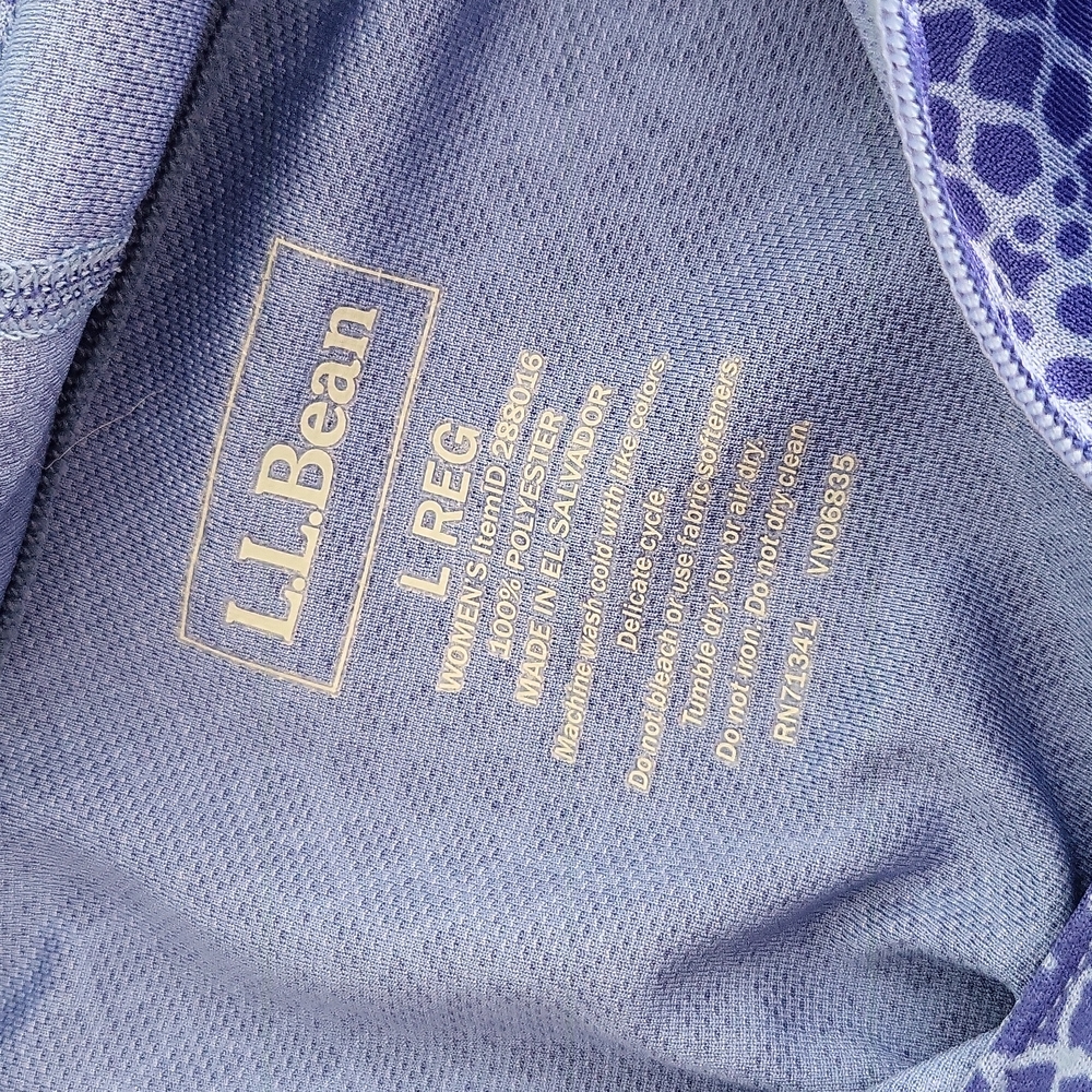 LL Bean Pullover Shirt Long Sleeve Sun Protection Size Large - Picture 6 of 8